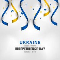feliz dia da independência da ucrânia 24 de agosto celebração ilustração vetorial de design. modelo para cartaz, banner, publicidade, cartão de felicitações ou elemento de design de impressão vetor