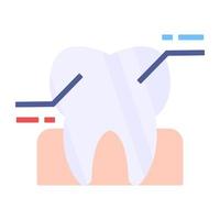 ícone de download premium de dente vetor