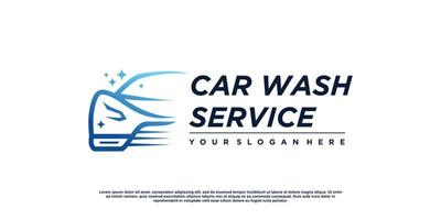 design de logotipo de lavagem de carro com vetor premium de conceito criativo