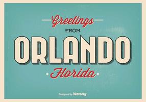 Orlando florida greeting illustration vetor