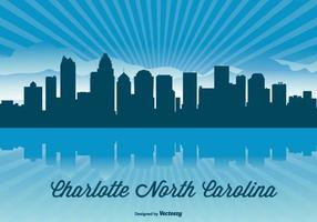 Ilustração de skyline de charlotte carolina vetor