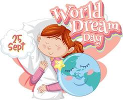 design de banner do dia do sonho mundial vetor