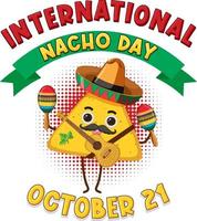 design de banner do dia internacional do nacho