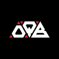 design de logotipo de letra de triângulo oqb com forma de triângulo. monograma de design de logotipo de triângulo oqb. modelo de logotipo de vetor de triângulo oqb com cor vermelha. logotipo triangular oqb logotipo simples, elegante e luxuoso. oqb