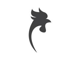 modelo de vetor de ícone de logotipo de galo de logotipo de frango