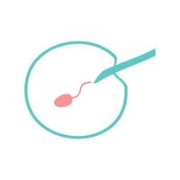 ícone de fertilização artificial. fertilização in vitro. ginecologia. obstetrícia. vetor