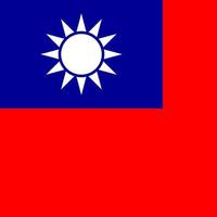 bandeira de taiwan, cores oficiais. ilustração vetorial. vetor