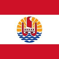 bandeira da polinésia francesa, cores oficiais. ilustração vetorial. vetor