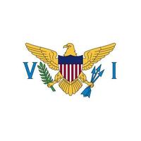 bandeira das ilhas virgens, cores oficiais. ilustração vetorial. vetor