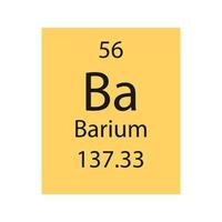 símbolo de bário. elemento químico da tabela periódica. ilustração vetorial. vetor