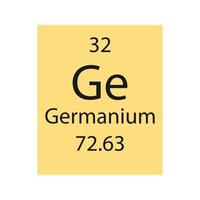 símbolo de germânio. elemento químico da tabela periódica. ilustração vetorial. vetor