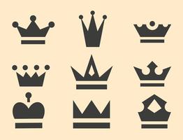 Ícones da Coroa vetor