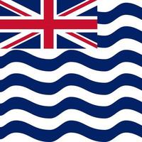 bandeira britânica do território do Oceano Índico, cores oficiais. ilustração vetorial. vetor