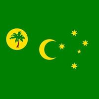 bandeira das ilhas cocos, cores oficiais. ilustração vetorial. vetor