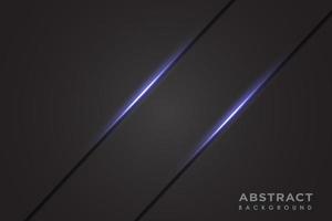 luzes azuis abstratas cortam no fundo metálico cinza escuro vetor