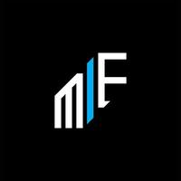 design criativo do logotipo da letra mf com gráfico vetorial vetor