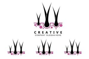 cuidados com o cabelo logotipo vetor ícone pele saúde ilustração design conceito