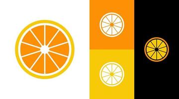 limão laranja fruta natureza comida design de logotipo de marca vetor