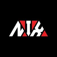 nix design de logotipo de letra de triângulo com forma de triângulo. nix monograma de design de logotipo de triângulo. nix modelo de logotipo de vetor de triângulo com cor vermelha. nix logotipo triangular logotipo simples, elegante e luxuoso. nix