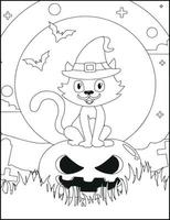 desenhos de halloween para colorir vetor