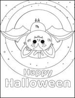 desenhos de halloween para colorir vetor