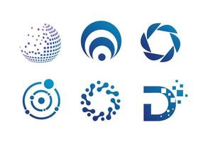 conjunto de ícones abstratos negócios circulares