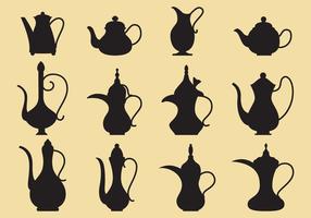Coffee and Tea Pots Silhouettes