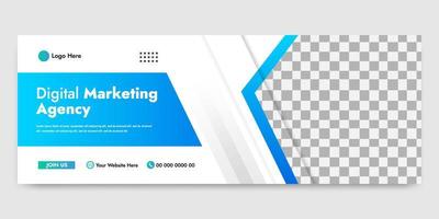 modelo de banner profissional de agência de marketing digital vetor