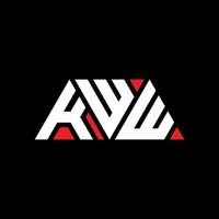 kww design de logotipo de letra de triângulo com forma de triângulo. monograma de design de logotipo de triângulo kww. modelo de logotipo de vetor de triângulo kww com cor vermelha. kww logotipo triangular logotipo simples, elegante e luxuoso. kww