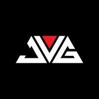 jvg design de logotipo de letra triângulo com forma de triângulo. monograma de design de logotipo de triângulo jvg. modelo de logotipo de vetor jvg triângulo com cor vermelha. jvg logotipo triangular logotipo simples, elegante e luxuoso. jvg