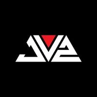 design de logotipo de letra de triângulo jvz com forma de triângulo. monograma de design de logotipo de triângulo jvz. modelo de logotipo de vetor de triângulo jvz com cor vermelha. jvz logotipo triangular logotipo simples, elegante e luxuoso. jvz