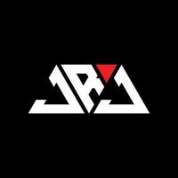 jrj design de logotipo de letra triângulo com forma de triângulo. jrj triângulo logotipo design monograma. modelo de logotipo de vetor jrj triângulo com cor vermelha. jrj logotipo triangular logotipo simples, elegante e luxuoso. jrj