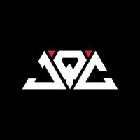 design de logotipo de letra de triângulo jqc com forma de triângulo. monograma de design de logotipo de triângulo jqc. modelo de logotipo de vetor de triângulo jqc com cor vermelha. logotipo triangular jqc logotipo simples, elegante e luxuoso. jqc