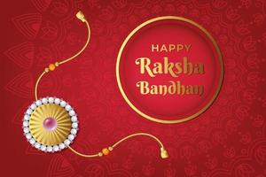 ilustração de raksha bandhan, festival indiano de celebração de ligação de irmão e irmã com rakhi decorativo vetor