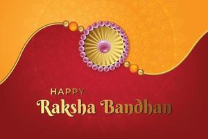 ilustração de raksha bandhan, festival indiano de celebração de ligação de irmão e irmã com rakhi decorativo vetor