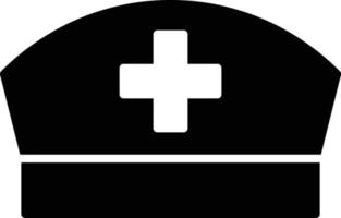 ícone de glifo de boné de enfermeira vetor