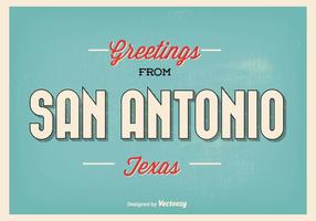 San antonio texas greeting illustration vetor