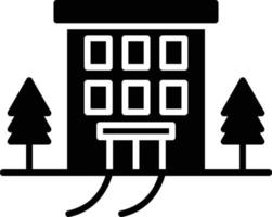 ícone de glifo de prédio de escritórios vetor