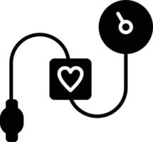 ícone de glifo de pressão arterial vetor