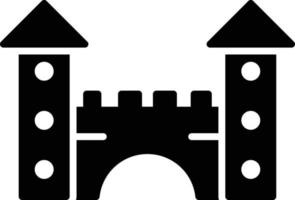 ícone de glifo de castelo de brinquedo vetor