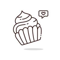 gráfico de ilustração vetorial de cupcake vetor