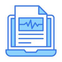 design de conceitos modernos de relatório ecg, ilustração vetorial vetor