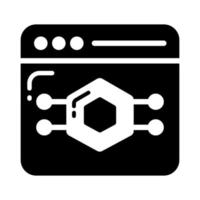 ícone da plataforma, token não fungível, tecnologia digital. vetor