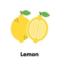 ícone de limão, vetor, ilustração. vetor