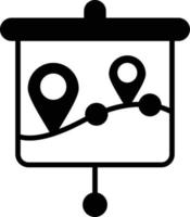 ícone de glifo de apresentação de localização vetor