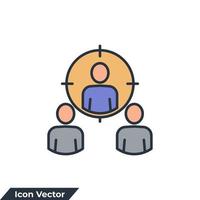 ilustração em vetor candidato ícone logotipo. modelo de símbolo de recursos humanos para coleção de design gráfico e web