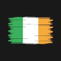 pincel de bandeira da irlanda. bandeira nacional vetor