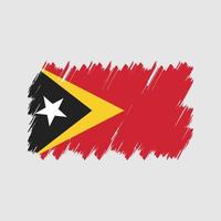 vetor de pincel de bandeira de timor-leste. bandeira nacional