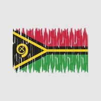 pinceladas de bandeira vanuatu. bandeira nacional vetor