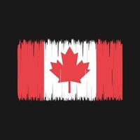 escova de bandeira do Canadá. bandeira nacional vetor